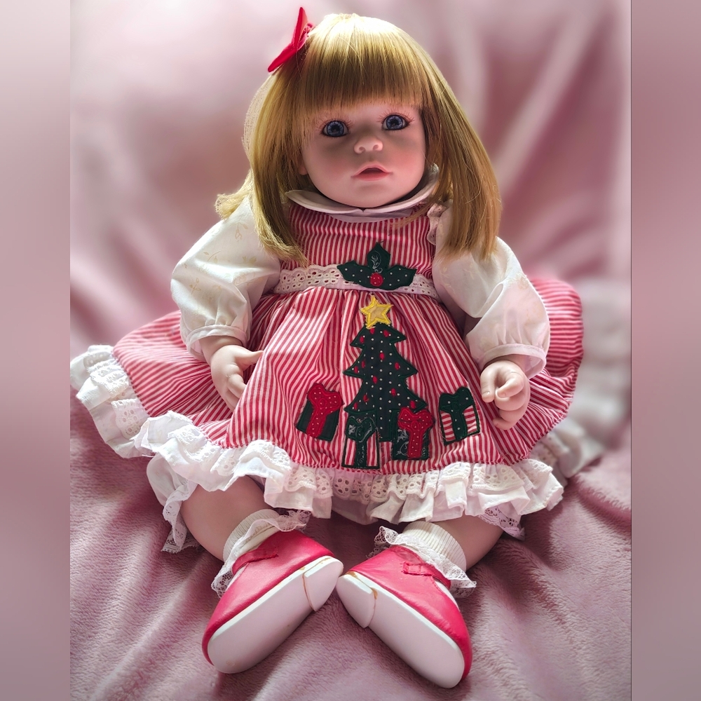 Adora Pin-A-Four Vinyl And Cloth Doll With Winter Dress And Shoes, Adorable!